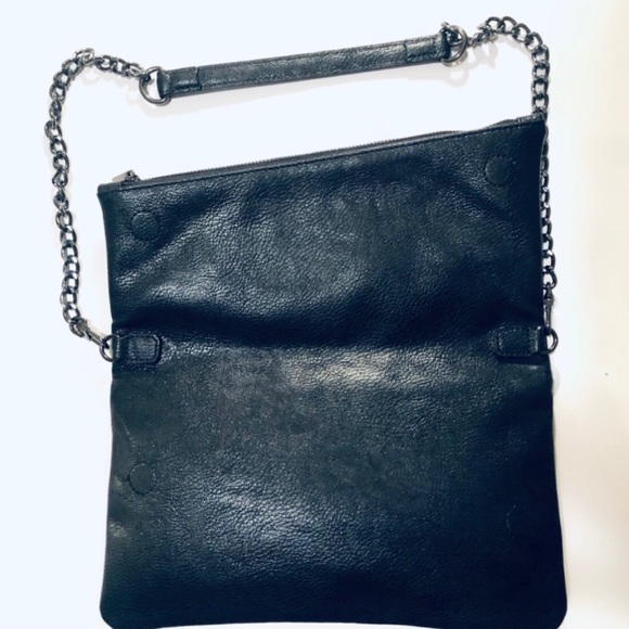 Express Clutch Black Fold-over Sparkly Leather - Picture 4 of 8